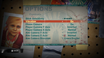 Dead Rising 2's 'Controls' Menu